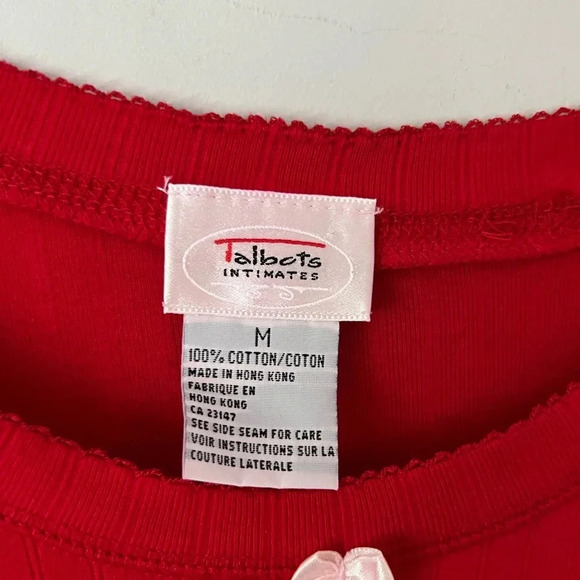 Vintage Talbots Intimates Holly Holiday Christmas Night  Shirt Dress | Medium - Picture 4 of 5
